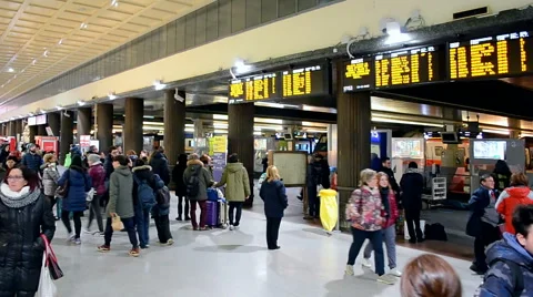 Venezia Santa Lucia railway station in Venice, Italy. Stock Footage 59574305