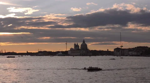 Venezia. Sunset over the bay Stock Footage 40690973