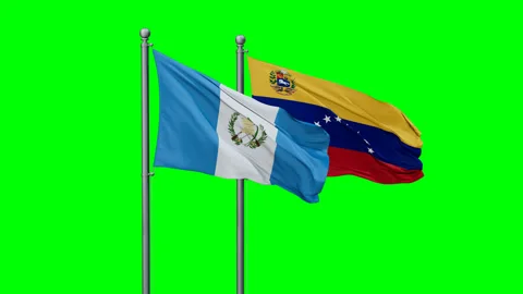 Venezuela and Guatemala two flags Stock Footage 291852266