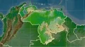 Venezuela and neighborhood. Physical 4k or 4k+ Resolution