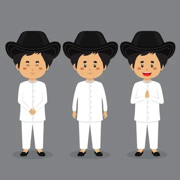 Venezuela Character with Various Expression Stock Illustration
