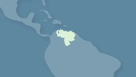 Venezuela Emerging from World Map Animation South America Geography Stock-Footage 340557522