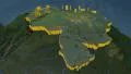 Venezuela extruded. Blue Marble. 4k or 4k+ Resolution