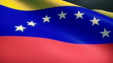 Venezuela Flag Animation Loop Stock Footage 38006337