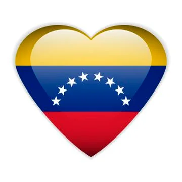 Venezuela flag button. Stock Illustration