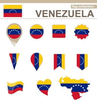 Venezuela Flag Collection Stock Illustration