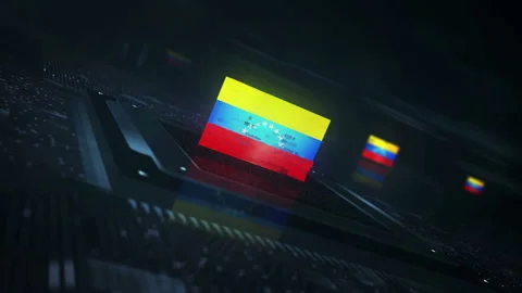 Venezuela flag on computer cpu Stock Footage 320495652