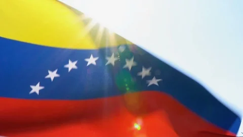 Venezuela Flag Flapping Video stock 118963420