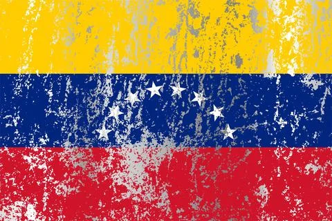 Venezuela flag with grunge effect. Stock Illustration