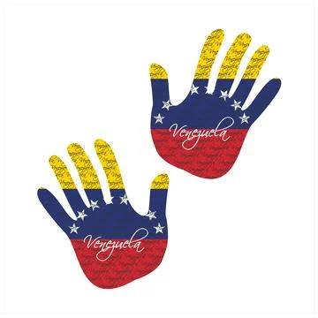 Venezuela flag hand vector Stock-Illustration