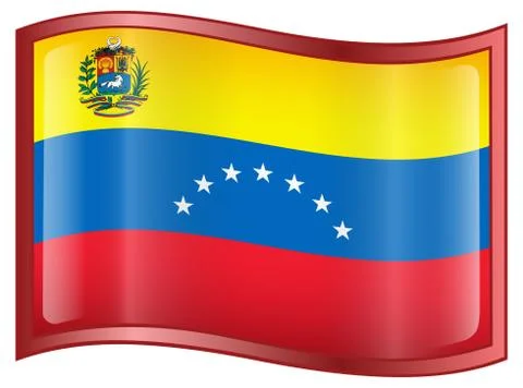Venezuela flag icon. Stock Illustration