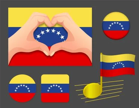 Venezuela flag icon Stock Illustration