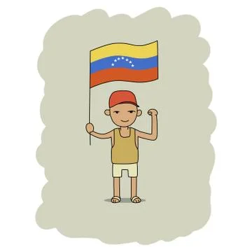 Venezuela flag 스톡 일러스트