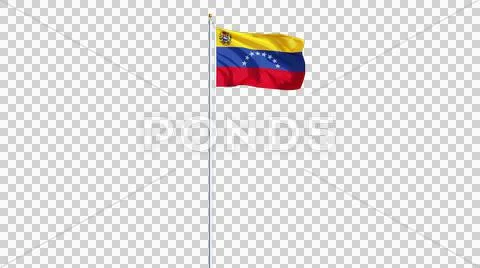 Venezuela flag, long shot, isolated with alpha channel Stock Photos