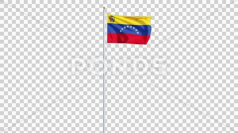Venezuela flag, long shot, isolated with alpha channel Stock Photos