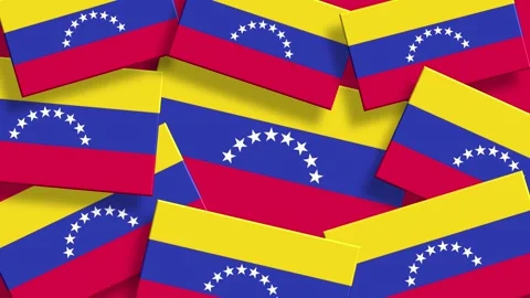 Venezuela flag pattern background with many flags overlapping each other Stock Footage 325605877