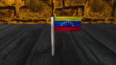 Venezuela Flag Post - Dolly Shot Video stock 271113060