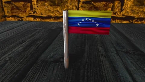 Venezuela Flag Post - Orbiting Shot Stock-Footage 271112761