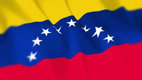 Venezuela Flag Seamless Loop 4k 60fps on Sky Background Stock Footage 340344791