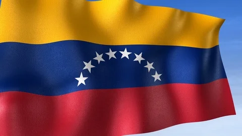 Venezuela Flag - Set of 3 Angles with Masks [3WaveSeries] Stock Footage 102778398