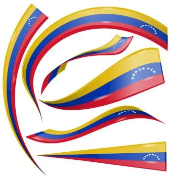 Venezuela flag set イラスト素材