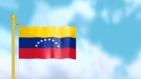 Venezuela flag in sky 스톡 동영상 197037644