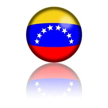 Venezuela Flag Sphere 3D Rendering Stock Illustration