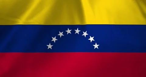 Venezuela flag waving with the wind background loop video animation Видео 327173927