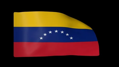 Venezuela Full Flag plus Alpha Channel Video stock 87288655