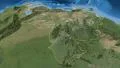 Venezuela, glide over the map, outlined 4k or 4k+ Resolution