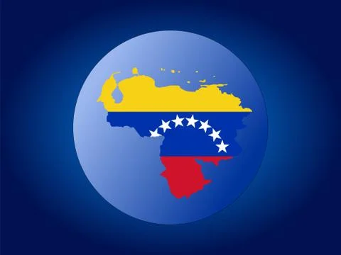 Venezuela globe Stock Illustration
