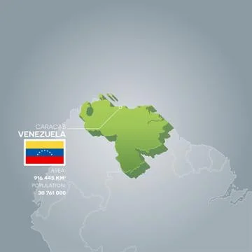 Venezuela information map. Stock Illustration