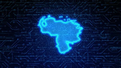 Venezuela Map Digital Technology Opener Stock-Footage 335082923