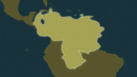 Venezuela map - extract. Glow. Pattern. Stock Footage 241685943
