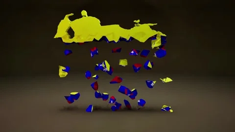 Venezuela Map With Flag Video stock 323936480