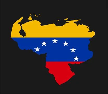 Venezuela map flag vector illustration isolated. イラスト素材