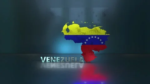 Venezuela Map Stock Footage 283072050