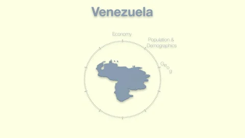 Venezuela MAP revealingmotion graphics data elements Stock Footage 339866823