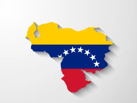 Venezuela  map with shadow effect Stock Illustration