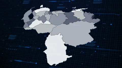 Venezuela network map Stock Footage 87977488