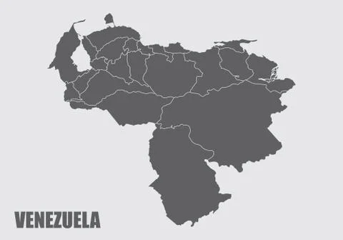 Venezuela regions map Stock Illustration