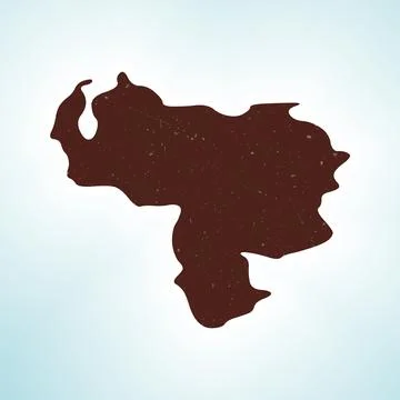 Venezuela shape on gradient background. Country map with scratch texture . .. Stock Illustration