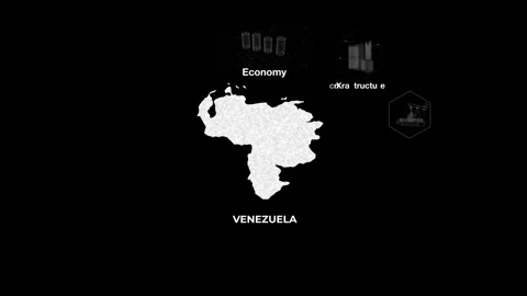 Venezuela technology map with animated charts Stock Footage 340972337