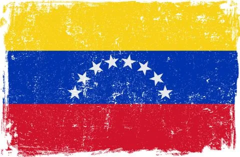 Venezuela Vector Flag on White Stock Illustration