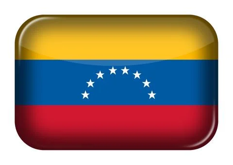 Venezuela web icon rectangle button 库存插图