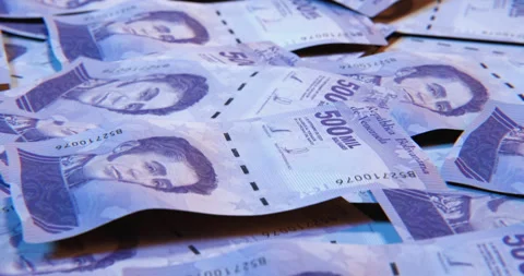 Venezuelan Bolivar Loop in a 3D animation Stock Footage 251124615