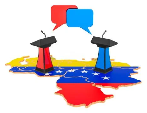 Venezuelan Debate concept, 3D rendering Stock-Illustration