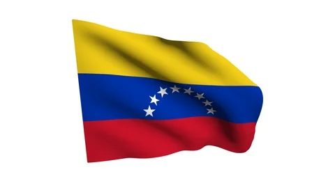 The Venezuelan flag is developing in the wind. Stock Footage 108364520