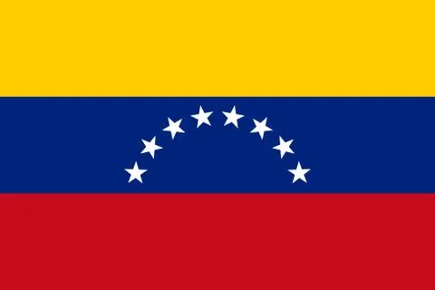Venezuelan flag, flat layout, vector illustration Stock Illustration
