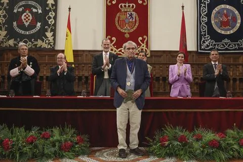 Venezuelan poet Rafael Cadenas receives the Cervantes Award, Madrid, Spain - 24  Stock Photos